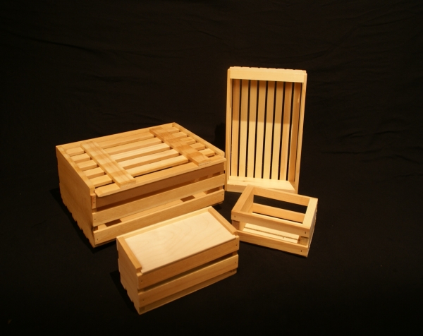 Varied Custom Slatted Wood Crates